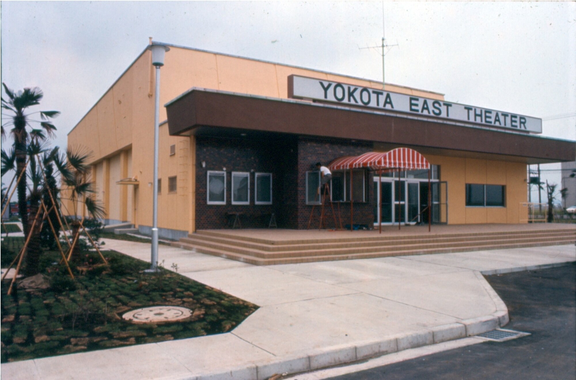 An August 1977 picture of the newly constructed East Side Theater.
Another movie theater was also built on the west side during KPCP. (Photo courtesy of the 374th 
Airlift Wing History Office)