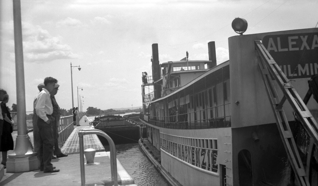Lock and Dam 8, Genoa, Wisconsin, circa 1944.