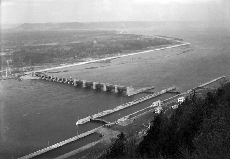 Lock and Dam 8, circa 1944.