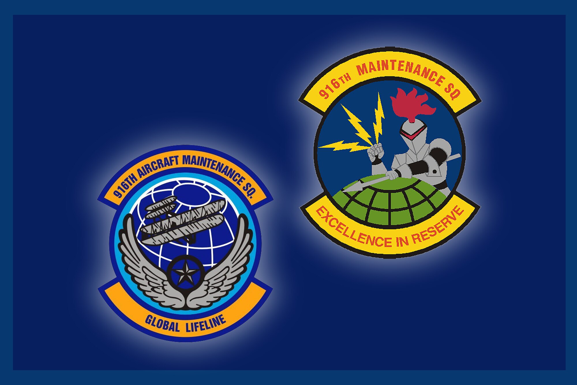 The 916th Maintenance Group, Seymour Johnson Air Force Base, North Carolina, is comprised of two Squadrons; the 916th Aircraft Maintenance Squadron and the 916th Maintenance Squadron. Both squadrons were lauded by 916th Air Refueling Wing leadership for excellent service during the December 2014 drill weekend. (U.S. Air Force graphic/Staff Sgt. Alan Abernethy)