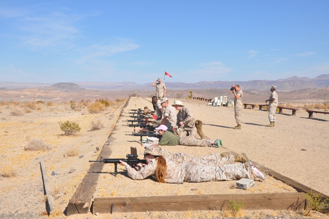 Spouses participated in Jane Wayne Day aboard Marine Corps Logistics Base Barstow, to sample a day in the life of their active duty Marine Corps and Army service members and loved ones, Oct. 17. 