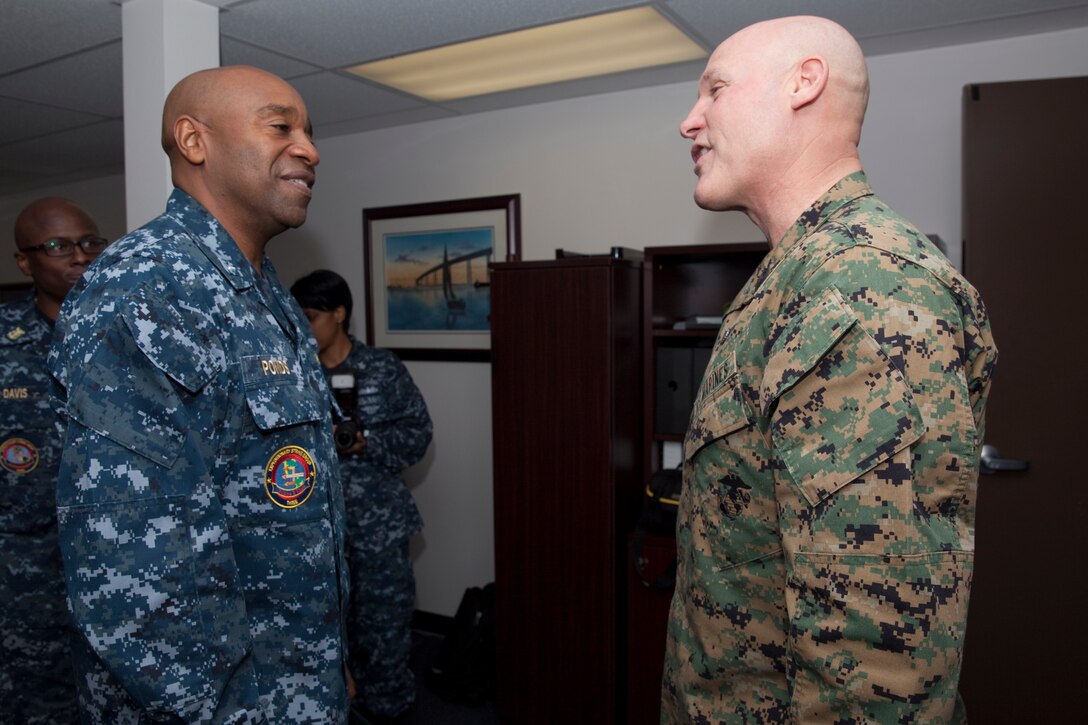 Rear Adm. Fernandez L. Ponds, Commander of Expeditionary Strike Group 3 ...