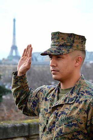 Taken on the rooftop of the US Embassy in Paris during the meritorious promotion ceremony.