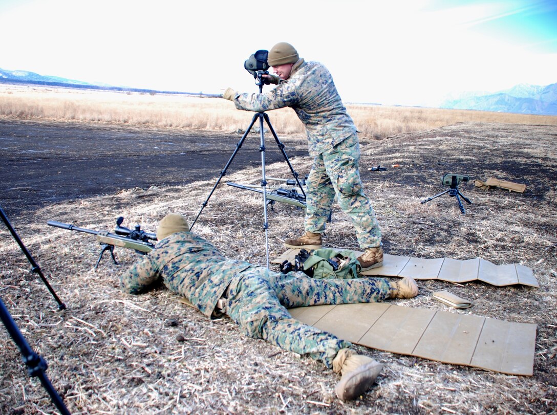 Gotemba, Japan, 7 Jan 15 - Marines from 1/1 send rounds downrange during live fire training in the North Fuji Maneuver Area.