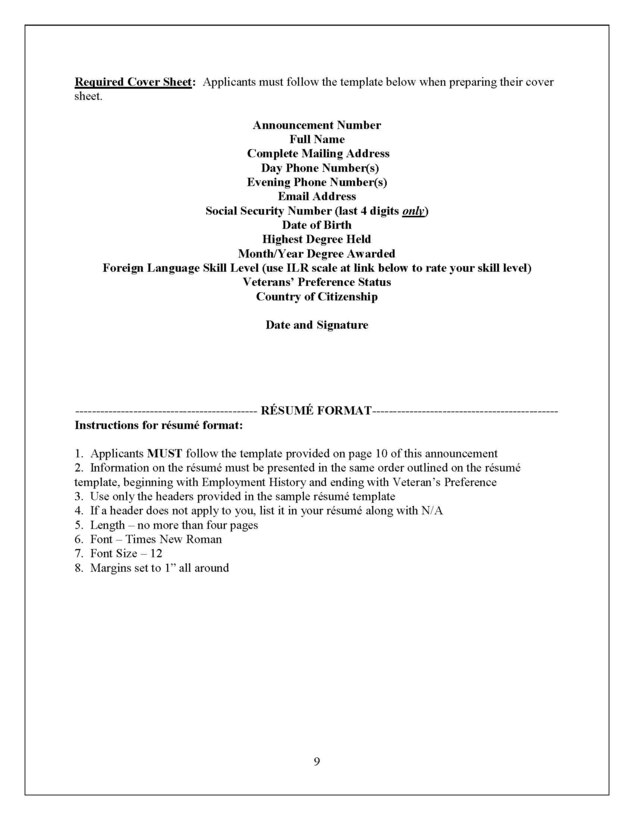 The Air Force Office of Special Investigations job announcement (01-15-DEV-01) for Criminal Investigator is now available. Specific details related to applying for the position are listed in the accompanying attachment as is an associated, required questionnaire. This is page nine of 10 from the job announcement. 