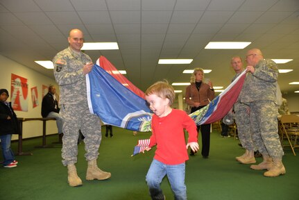 Mountain Grove Church in Granite Falls, North Carolina, hosted proud parents, nervous spouses, very energetic children, local employers, veteran service organization leaders and many friends for the North Carolina National Guard’s 1450th Transportation Company deployment ceremony for duty in Kuwait in support of Operation Resolute Support. 