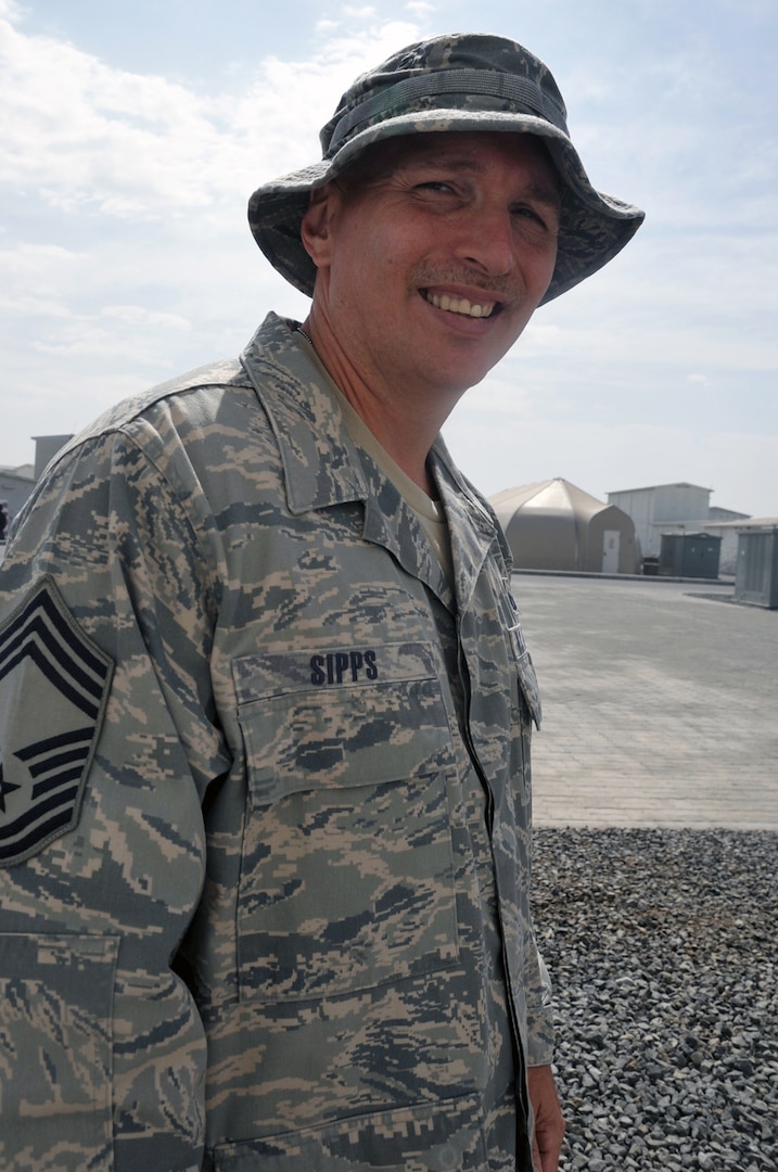 Chief Master Sgt. Michael P. Sipps is the chief enlisted manager for the 380th Expeditionary Communications Squadron in Southwest Asia April 14, 2010. As a chief enlisted manager for the squadron, he's responsible for the overall care and management of all deployed enlisted members of the squadron. Sipps is deployed from the 116th Air Control Wing at Robins Air Force Base, Ga.