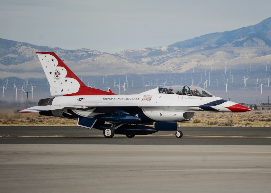 The 2015 L.A. County Air Show Mar. 21-22 at Fox Field will headline the U.S. Air Force Thunderbirds. The flying unit is officially known as the U.S. Air Force Air Demonstration Squadron. (U.S. Air Force photo by Rebecca Amber)