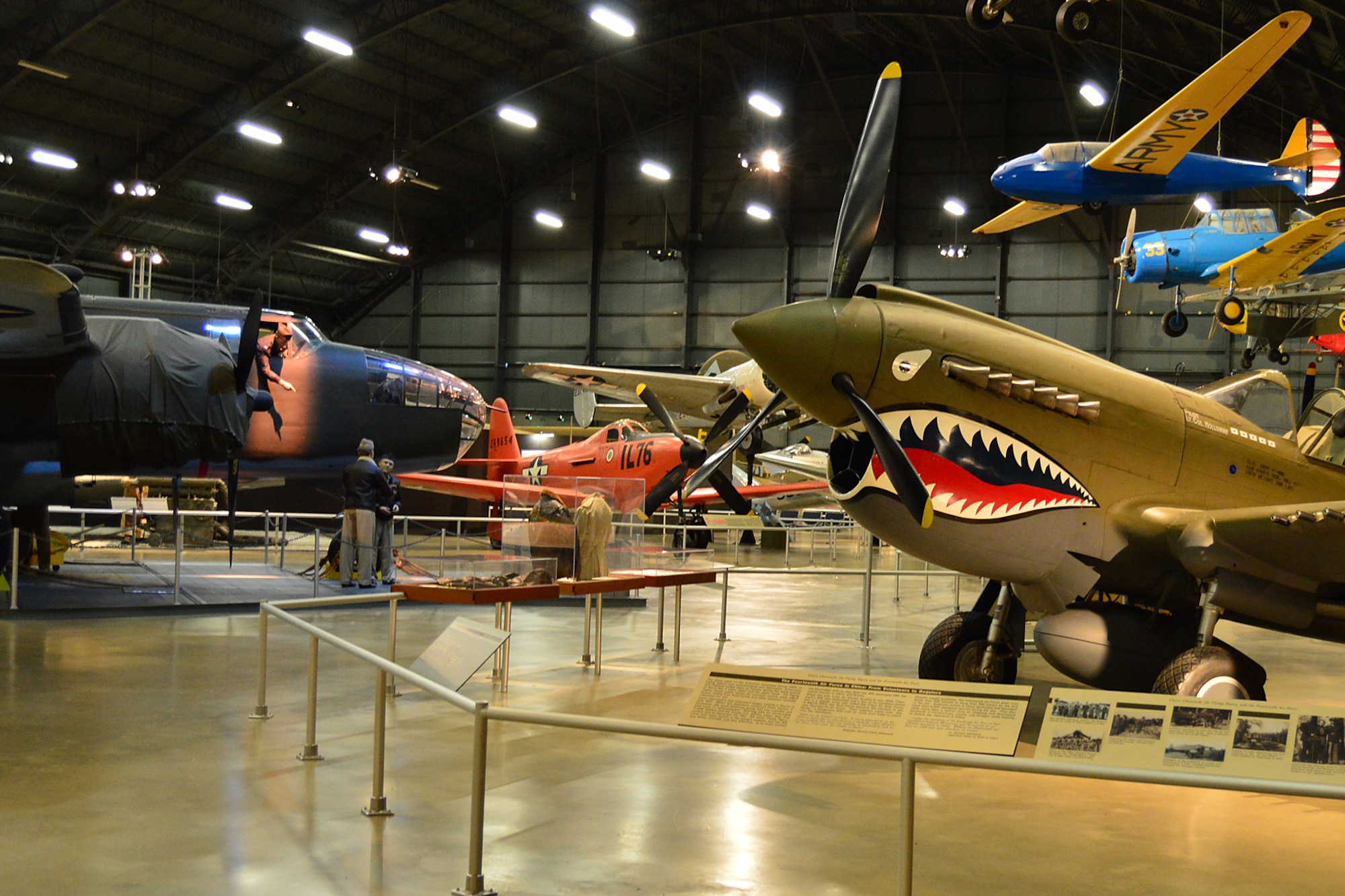 DAYTON, Ohio -- Curtiss P-40E Warhawk in the World War II Gallery at the National Museum of the United States Air Force. (U.S. Air Force photo) 
