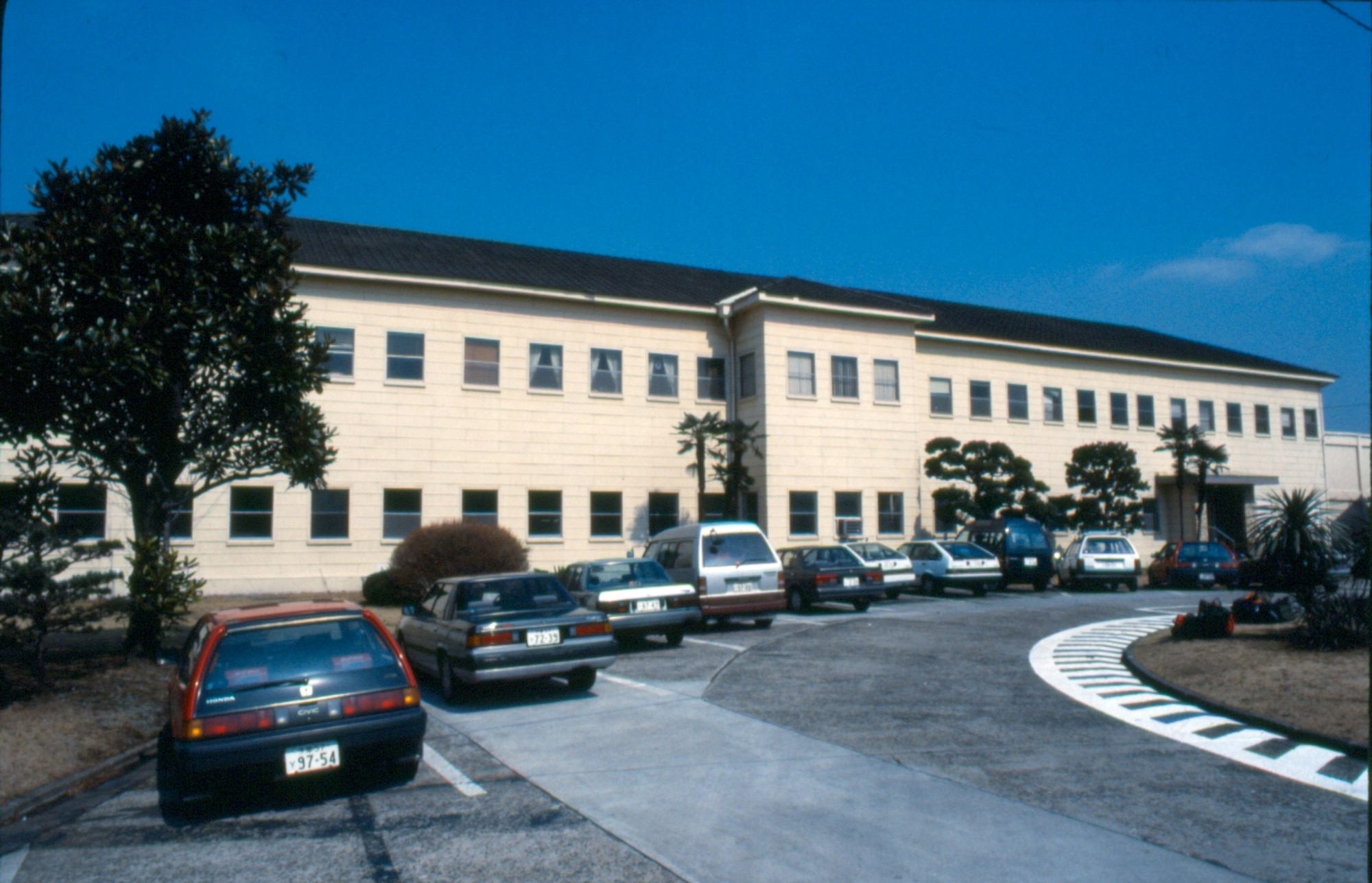 Yokota's old Operations Group building in September 1992. This structure
was built during WWII and survived until the late 1990s. (Photo courtesy of the 374 AW History
Office.)
