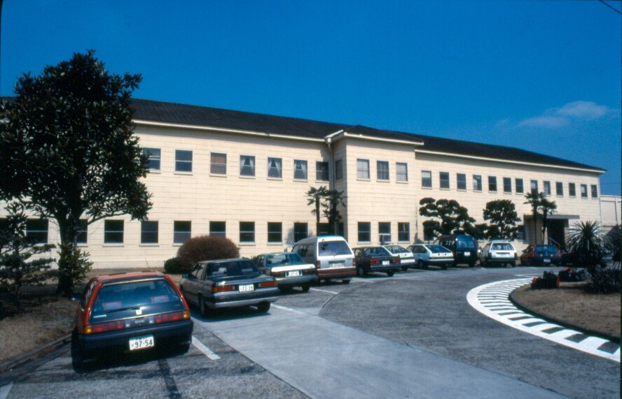 Yokota's old Operations Group building in September 1992. This structure
was built during WWII and survived until the late 1990s. (Photo courtesy of the 374 AW History
Office.)

