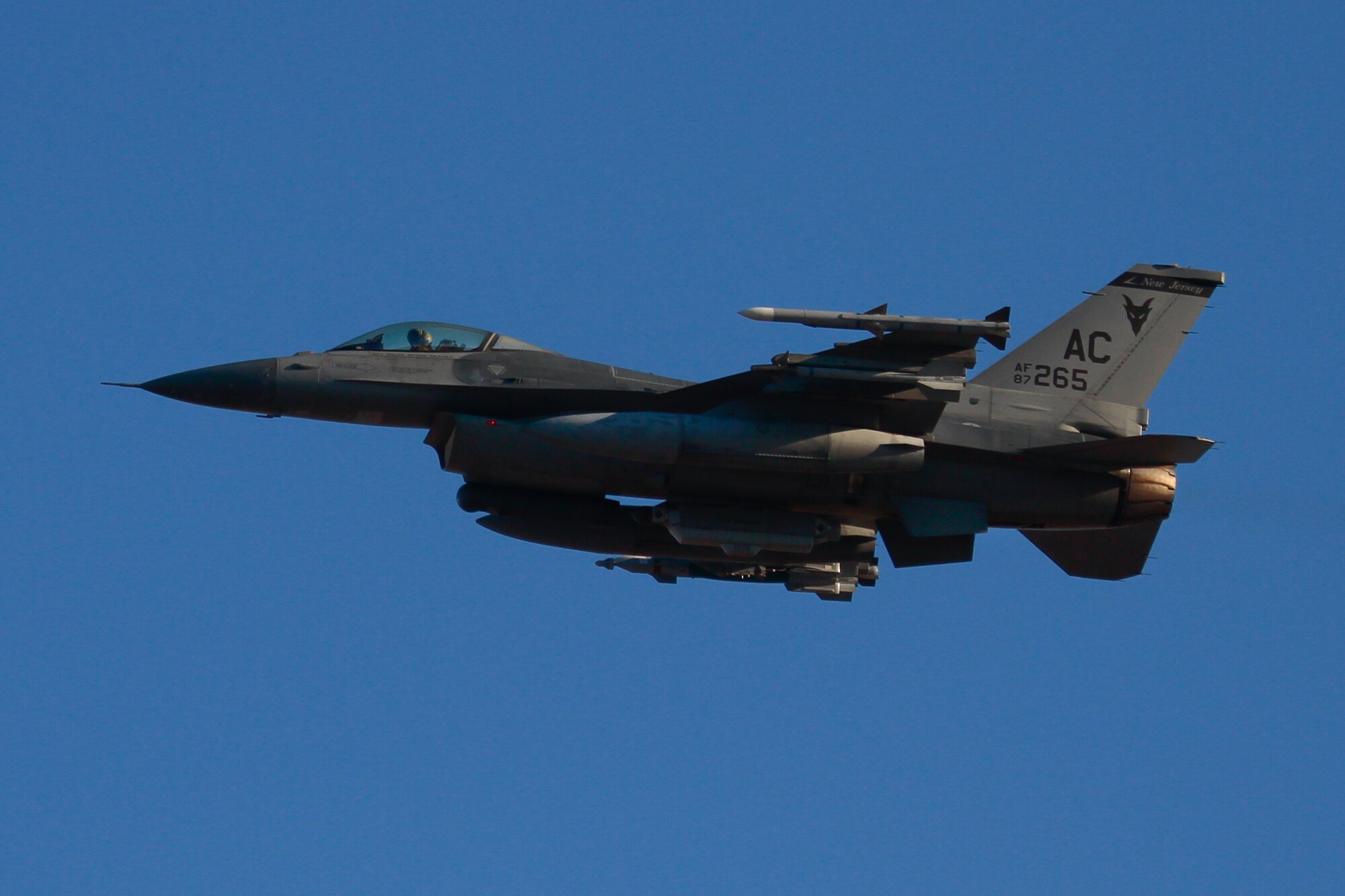A picture of a U.S. Air Force F-16C Fighting Falcon taking off.