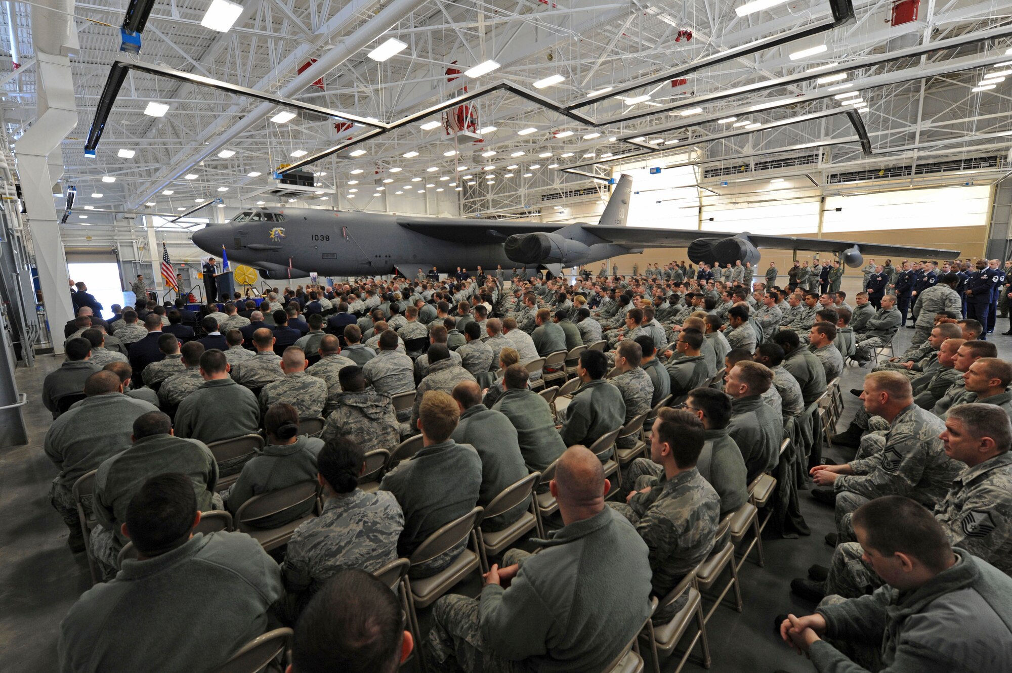 A memorial service for Senior Airman Eli Cook, 2nd Aircraft Maintenance Squadron, was held at the Weapons Load Training Facility on Barksdale Air Force Base, Jan. 8, 2014. Cook, a B-52H Stratofortress assistant dedicated crew chief, succumbed to injuries sustained in a vehicular accident that occurred Jan. 2 in Shreveport, La., Airman Cook entered the Air Force in January 2013, and was assigned to Barksdale's 2nd Bomb Wing upon completion of technical training in July 2013.  Once here, he directly supported the 2nd AMXS's 11th Aircraft Maintenance Unit and was known as a leader among his peers, according to Lt. Col. Michael Hammack, 2nd AMXS commander.  (U.S. Air Force photo/ Senior Airman Jannelle Dickey)