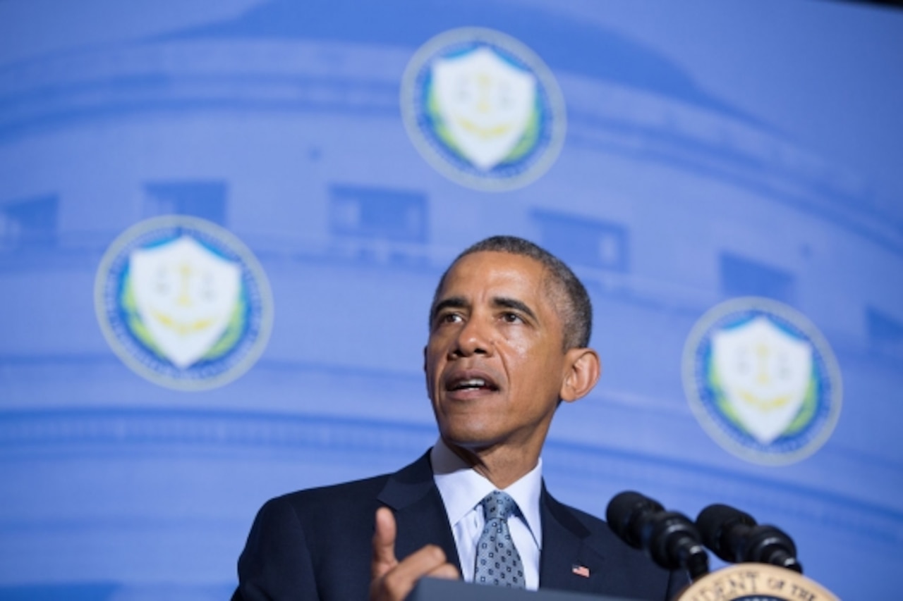 President Barack Obama delivers remarks on protecting consumers and families in the digital age, at the Federal Trade Commission in Washington, D.C., Jan. 12, 2015. Official White House photo by Pete Souza