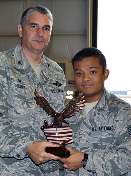 Staff Sgt. Chad Goleta, from the 919th Special Operations Support Squadron, was selected as the 919th Special Operations Wing’s 2014 airman of the year Jan. 11 at Duke Field Fla.  (U.S. Air Force photo/Dan Neely)