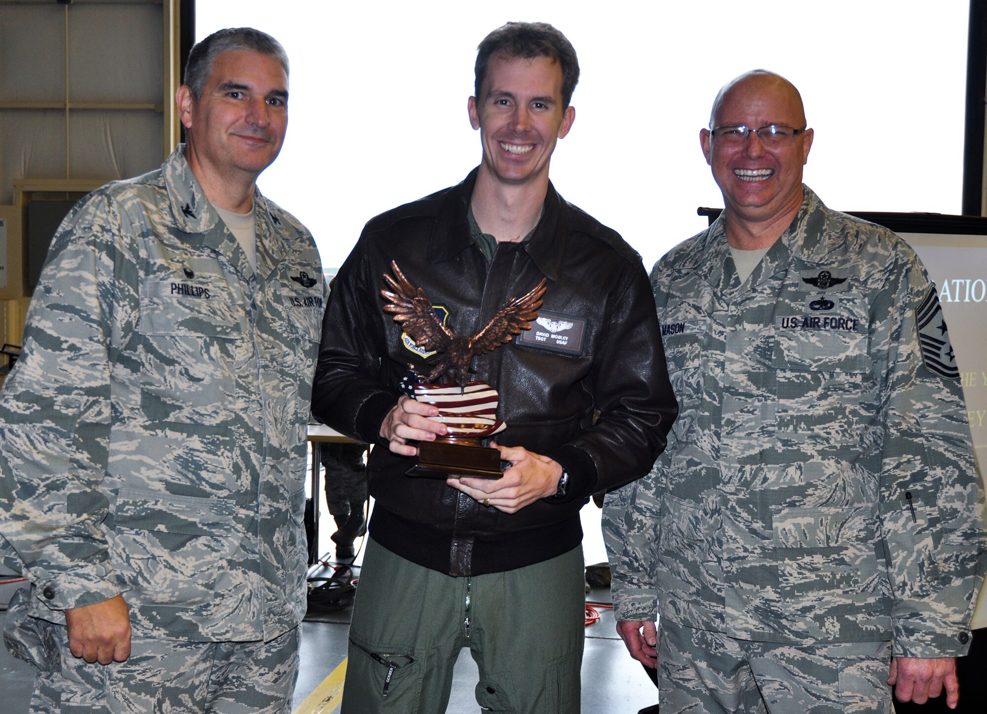 Tech. Sgt. David Mobley, from the 711th Special Operations Squadron, was selected as the 919th Special Operations Wing’s 2014 NCO of the year Jan. 11 at Duke Field Fla.  (U.S. Air Force photo/Dan Neely)