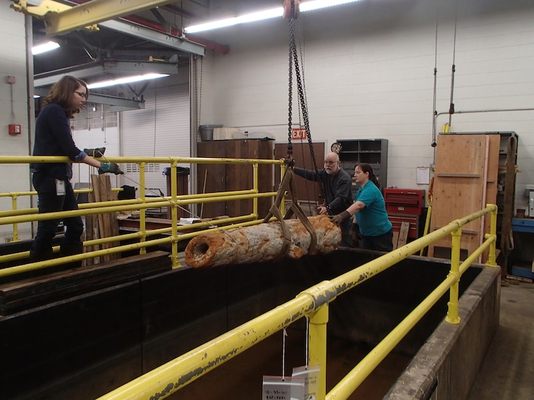 The discovery of an early 18th century cannon during work on the Miami Harbor Deepening project was certainly an exciting moment for crew members of the Great Lakes Dredge and Dock (GLD&D) LLC Company.  