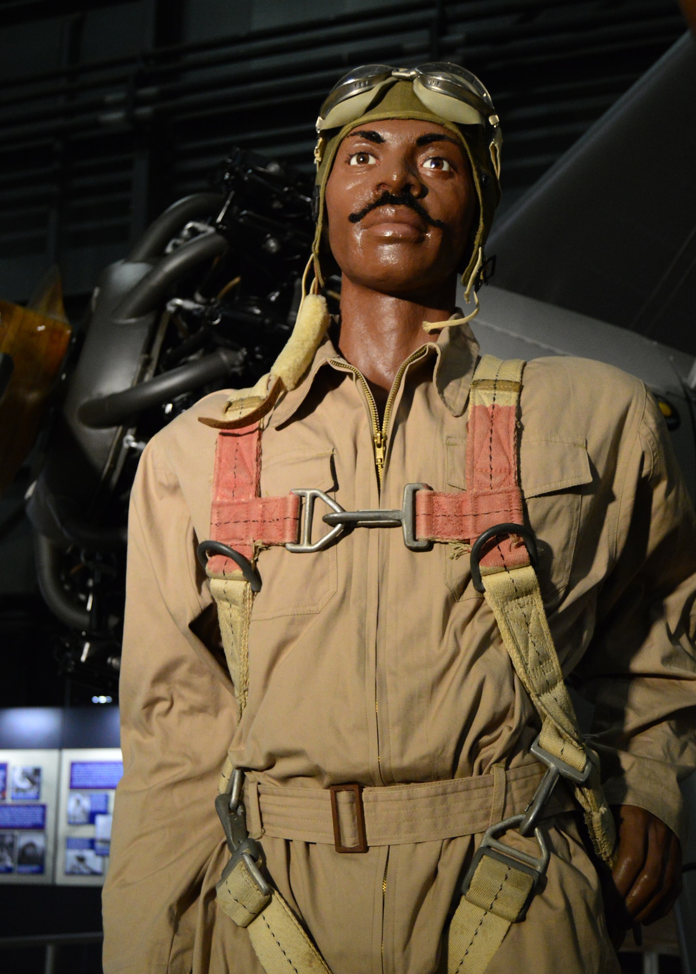 DAYTON, Ohio -- The Tuskegee Airmen diorama depicting a cadet and instructor on display in the WWII Gallery at the National Museum of the U.S. Air Force. (U.S. Air Force photo)
