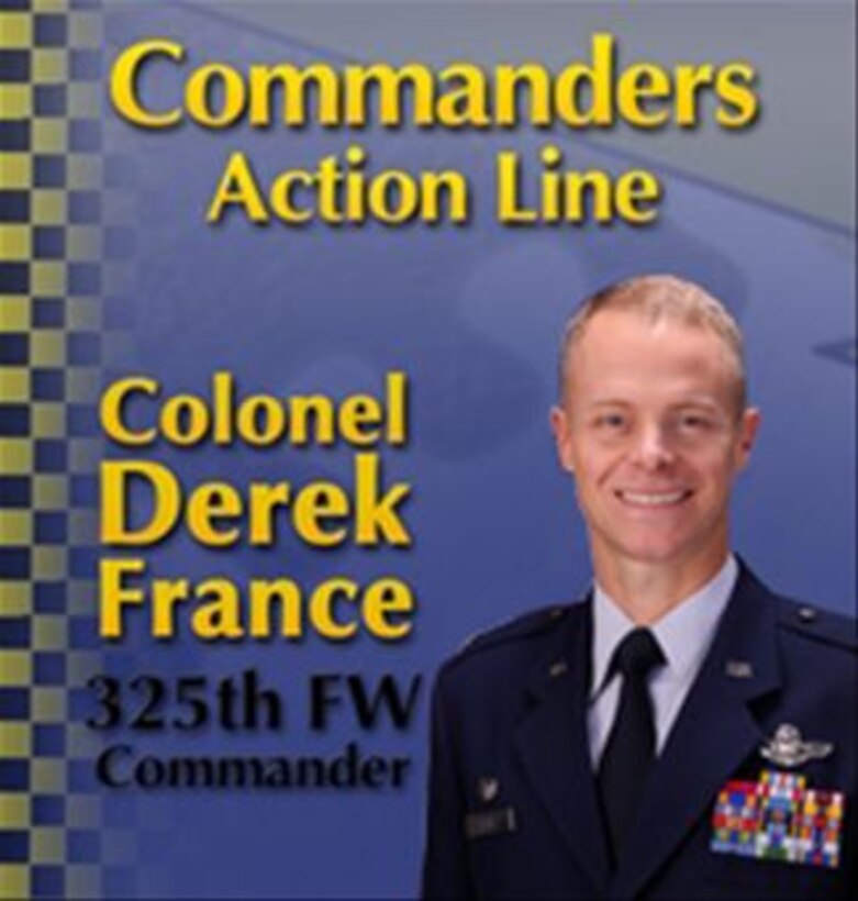 Col France commander's action line graphic 