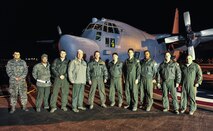 The 7th Special Operations Squadron, RAF Mildenhal, England crew that delivered the MC-130H Combat Talon II to Hurlburt Field, Fla., Jan. 8, 2014. The 7th Special Operations Squadron, RAF Mildenhal, England transferred their last two Talons to the 15th Special Operations Squadron because they transitioned to the CV-22 Osprey mission. (U.S. Air Force photo/Airman 1st Class Jeff Parkinson)