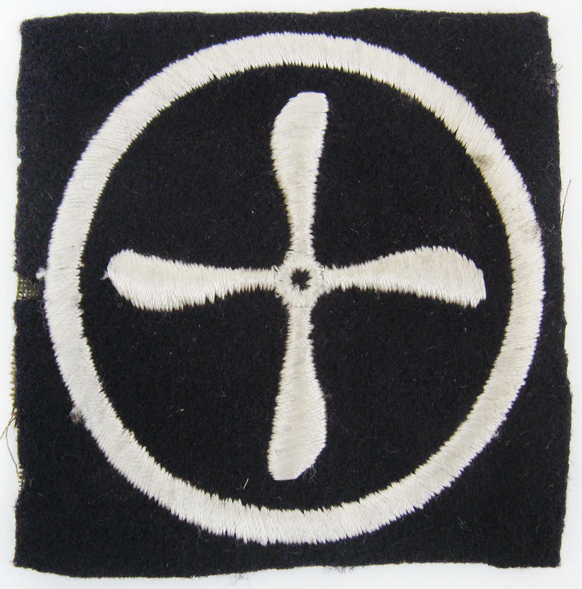 This is an insignia patch worn by aviation mechanics of the U.S. Army Signal Corps, Aviation Section during World War I. On May 24, 1918, President Woodrow Wilson transferred the Aviation Section from the Signal Corps to the newly established U.S. Army Air Service. The U.S. Army Air Service was a forerunner of today's United States Air Force. (U.S. Air Force photo)