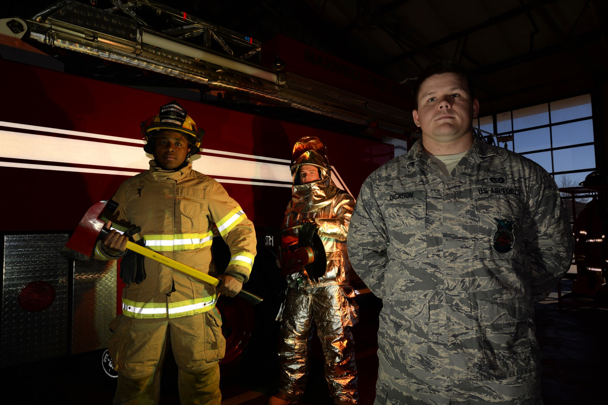 The 42nd Air Base Wing's fire department earned a recommendation for becoming an accredited institution through the Commission on Fire Accreditation on Maxwell Air Force Base, Jan. 9, 2015. Culminating a four-year process, Maxwell will be the first base in Air Education and Training Command to become certified after their recommendation goes before the accrediting agency board on March 18, 2015. (U.S. Air Force photo by Senior Airman William Blankenship/Cleared)
