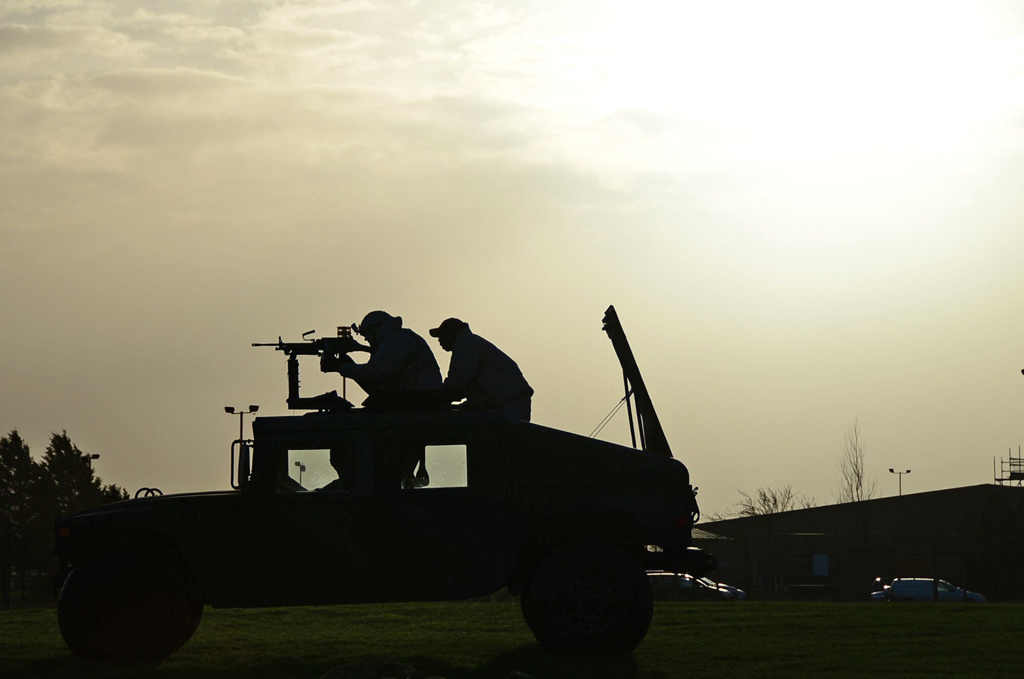 Brig. General Timothy Green, participates in a joint training exercise during an Installation Excellence Selection Board visit at Royal Air Force Feltwell, England, Jan. 15, 2015. Green is the Air Force Director of Civil Engineers, Deputy Chief of Staff for Logistics, Installations and Mission Support, Headquarters U.S. Air Force. (U.S. Air Force photo by Senior Airman Erin O’Shea/Released) 
