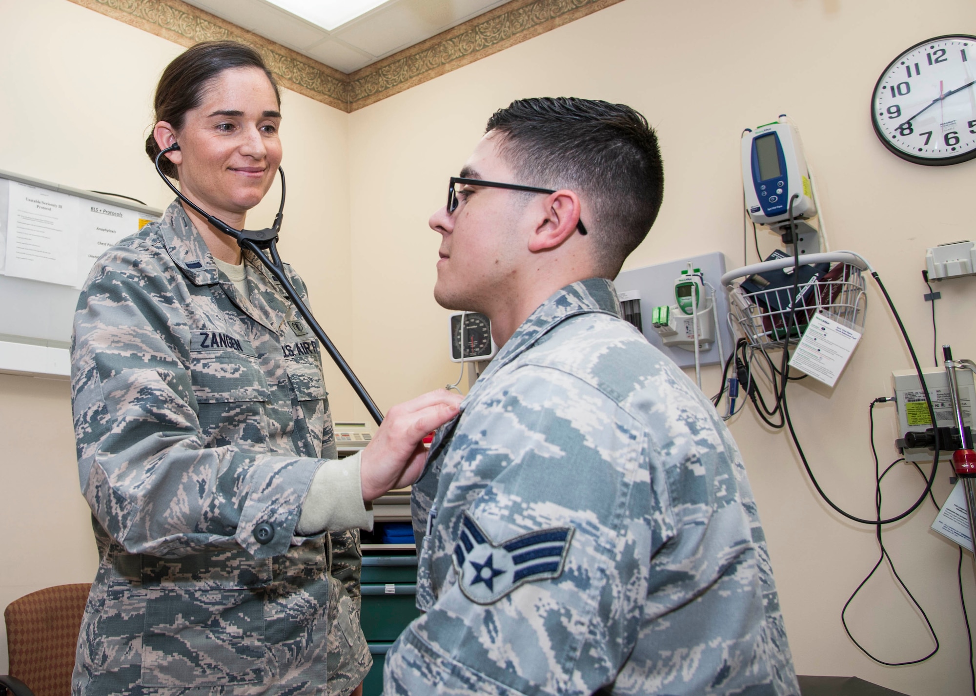 1st Lt. Rochelle Zangen, a physician assistant, is a primary care provider at the 412th Medical Group Family Health Clinic. Zangen and the rest of the Biomedical Sciences Corps, are celebrating their 50th anniversary this year. (U.S. Air Force photo by Ethan Wagner) 