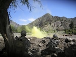 Soldiers with 3rd Battalion, 172nd Infantry Regiment, of the Maine National Guard, prepare to board UH-60 Black Hawk helicopters, after successful completion of their first combat air assault mission in Lalakeh village, Paktya Province, Afghanistan, May 1. During the mission, a weapons cache was found and destroyed, and multiple arms dealers and insurgent militants were captured.