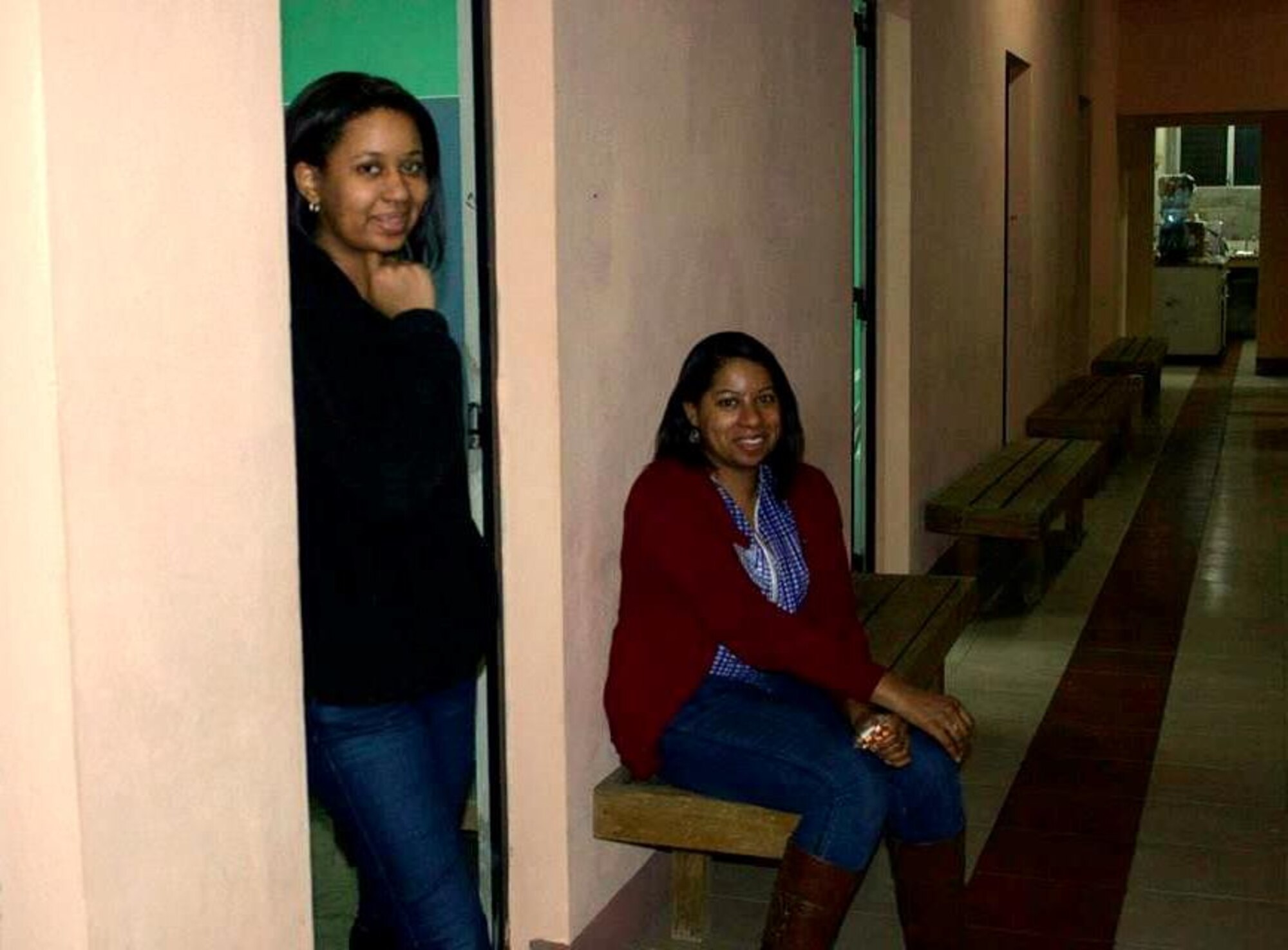Gallo’s daughters, who both are physician assistants, Daizha (standing) and Paree Gallo, are getting ready to prep and clean rooms prior to opening of the clinic. Both daughters are volunteers with T.I.M.E. for Christ Medical Ministries(Courtesy photo/Cheryl Chrisman)

