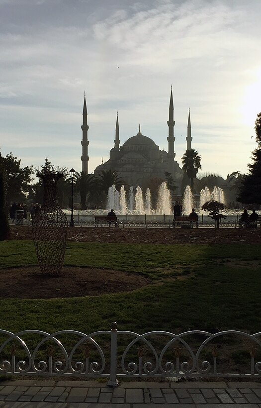 Built between 1609 and 1616, the Blue Mosque is open to tourist throughout the day, but closes for 90-minutes five times a day for daily prayer. Men and women are to follow Muslim tradition when visiting the Mosque such as the removal of footwear and head coverings for women. (U.S. Air Force photo by Senior Airman Michael Battles/Released)