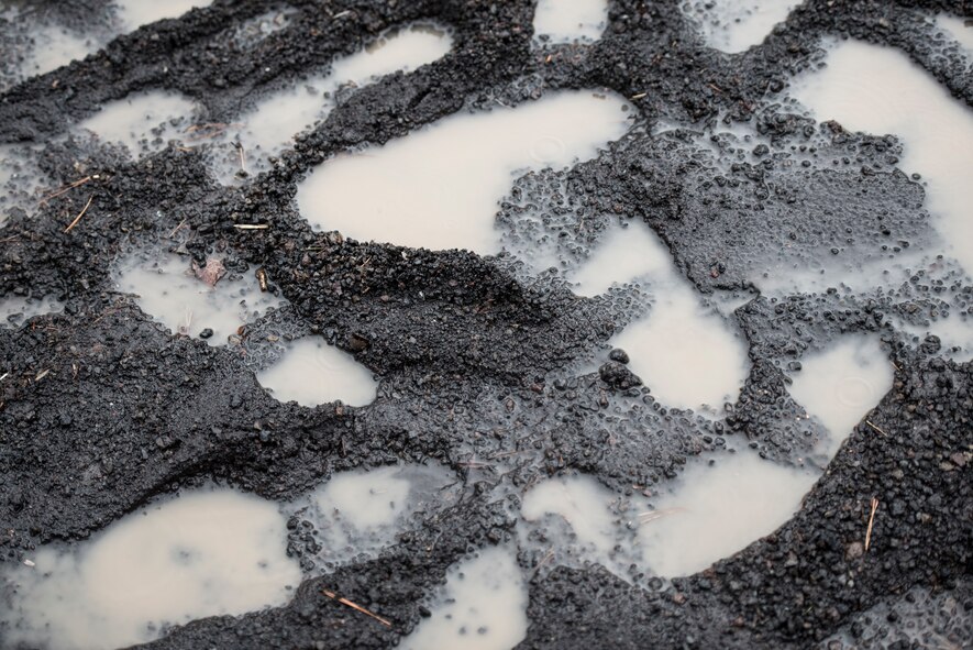 Mud reflects the rapid mobility that took place during a simulated small-arms exchange at Camp Fuji, Japan, Jan. 16, 2015. The training allowed members of the 1st Batallion, 1st Marines, to practice their patrolling techniques, while simultaneously allowing aircrew with the 36th Airlift Squadron to train their survival, evasion, resistance and escape techniques. (U.S. Air Force photo by Staff Sgt. Cody H. Ramirez/Released)