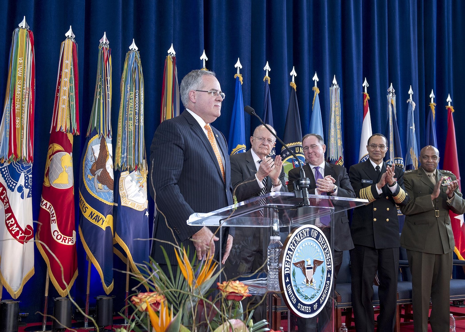 Outgoing Acting Director David Shedd was honored for his distinguished career during the ceremony and received awards and mementos from his intelligence community counterparts. 