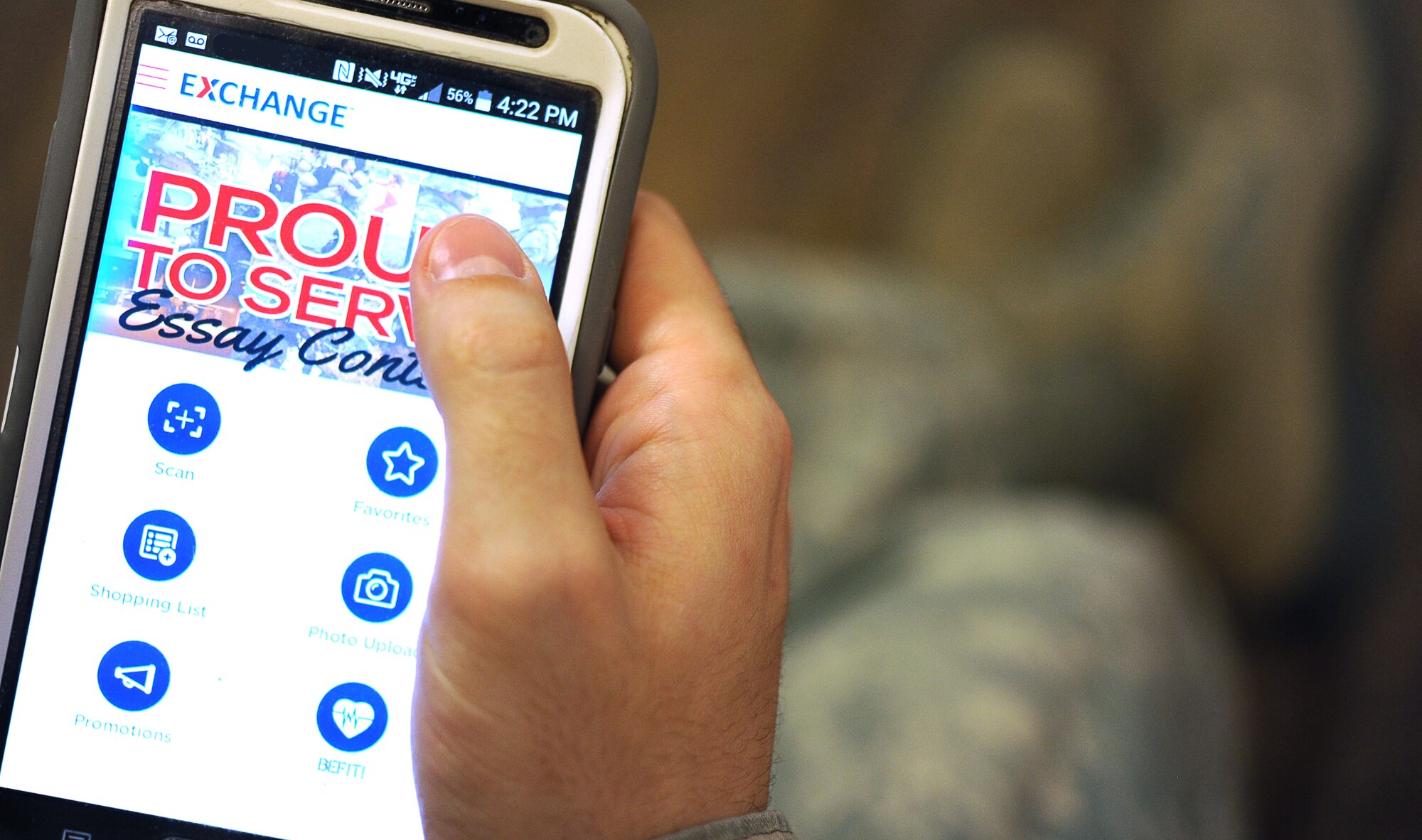 Military shoppers can launch a brand-new way to connect with the Army and Air Force Exchange Service through its free Exchange Extra app. To find the app, shoppers should search for “Exchange Extra.” (U.S Air Force photo)