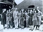 Navy Nurse Corps prisoners of war pose with Vice Adm. Thomas C. Kincaid, Commander of 7th Fleet and Southwest Pacific Force, after their rescue from Los Banos, Feb. 23, 1945. They were imprisoned Jan. 6, 1942 while stationed in the Philippines.
Photo courtesy Navy Medicine Live