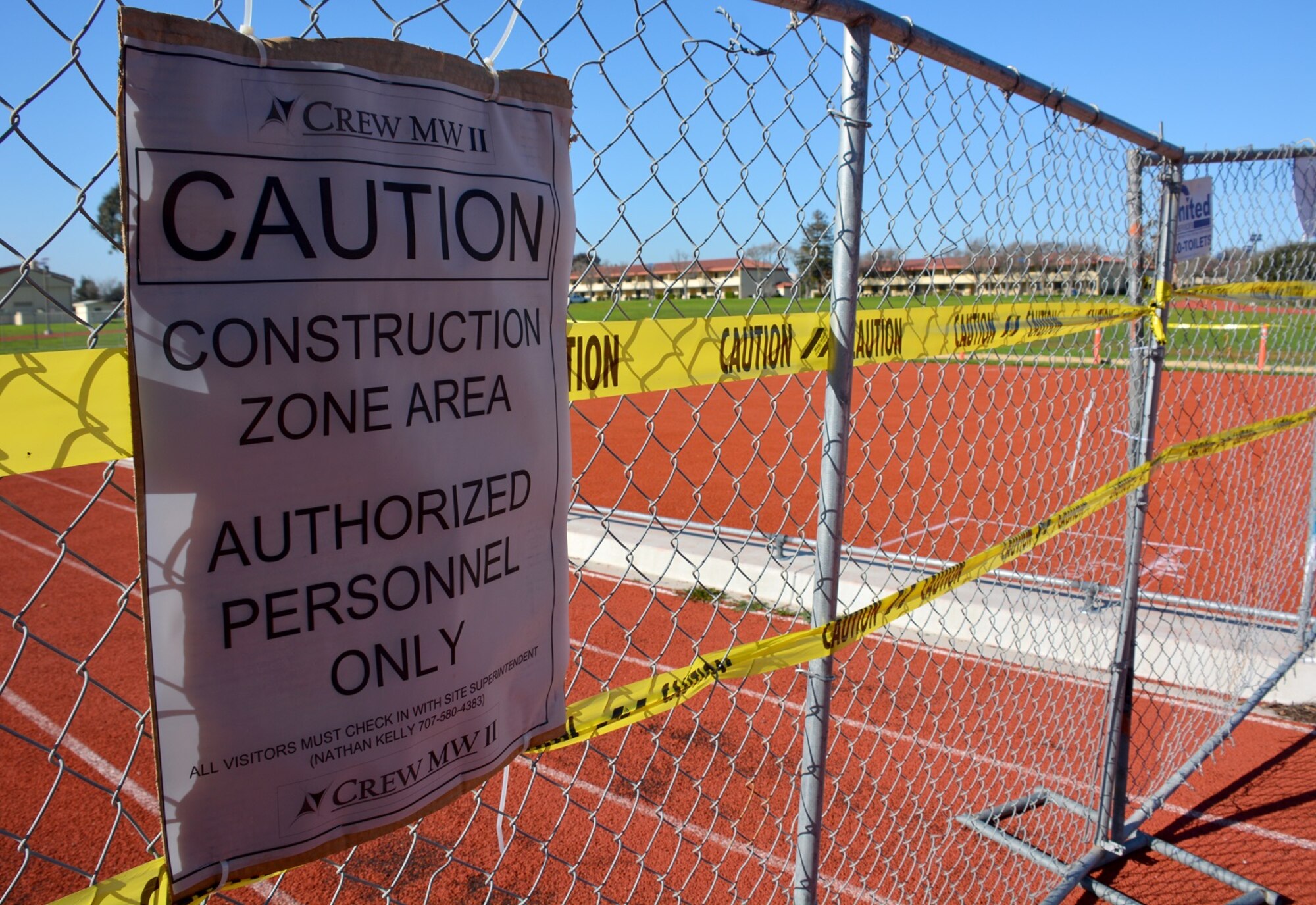 Construction crews broke ground earlier this month on an all-new outdoor Functional Fitness Area that is scheduled to be complete sometime this summer. The 7,200 square-foot open-air facility, known as “The Jungle”, is slated to provide the necessary workout space for personnel to use free-weights, kettle bells, rack systems and medicine balls in order to participate in High Intensity Training programs. (U.S. Air Force photo by Senior Airman Charles Rivezzo)
