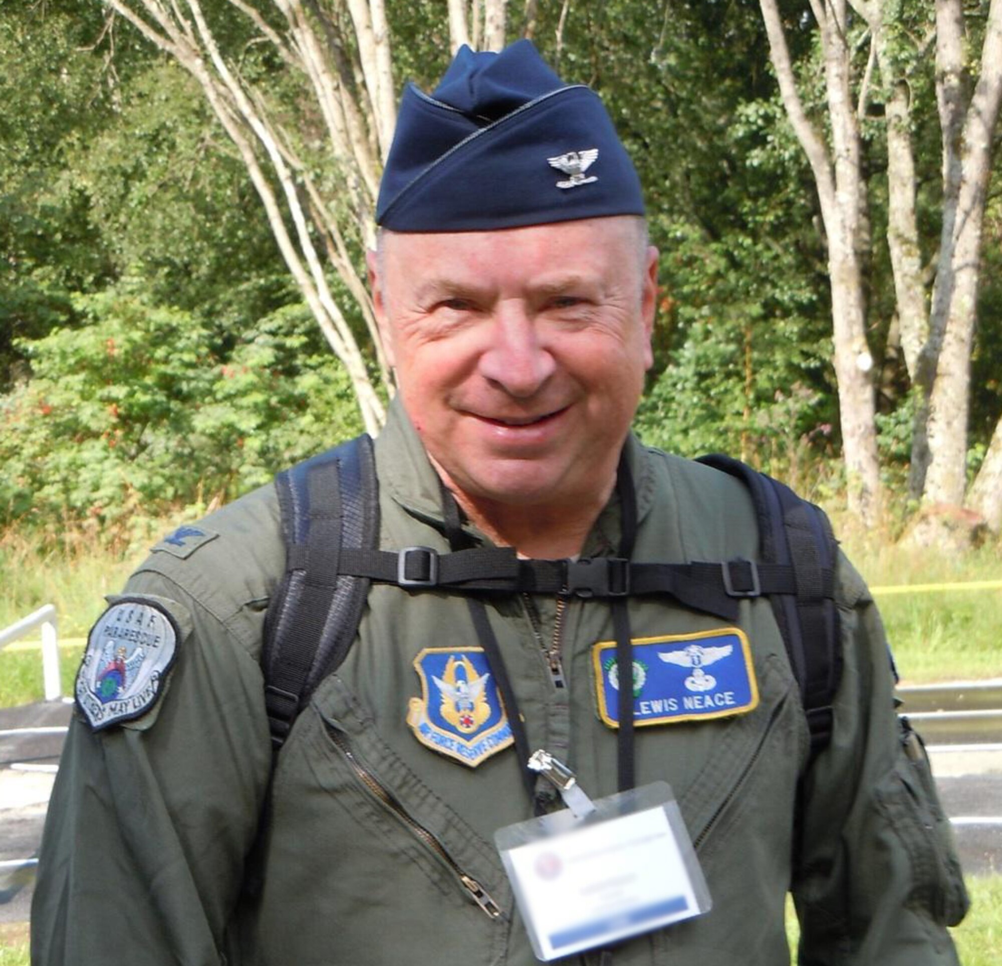 Col. (Dr.) Lewis D. Neace, former 920th Aeromedical Staging Squadron commander, retired from the Air Force Reserve Jan. 11, 2015. (Courtesy photo) 
