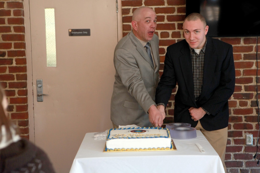 Sgt. Maj. Micheal P. Barrett, the 17th Sergeant Major of the Marine Corps, participates in the National Capital Region Religious Program Specialist 36th Anniversary Celebration with a tour of George Washington’s Mount Vernon followed by a cake cutting ceremony in Mount Vernon, Va., Jan. 16, 2015. (U.S. Marine Corps photo by Sgt. Marionne T. Mangrum)