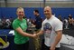 Staff Sgt. April Spilde, U.S. Air Force Honor Guard training instructor, won the female category of the 2nd Annual Bench Press/Deadlift competition on Joint Base Andrews, Md., Jan. 16, 2015. She won with a maximum bench press of 160 pounds and maximum deadlift of 315 pounds. (U.S. Air Force photo/Airman 1st Class Joshua R. M. Dewberry)