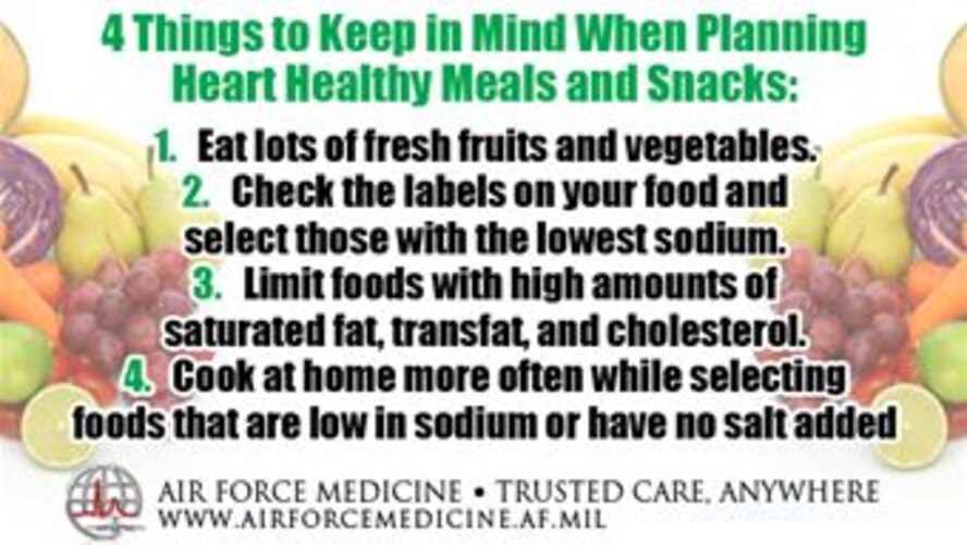 Heart Healthy Meals Feb 15 (timeline graphic) (Air Force graphic/Steve Thompson)