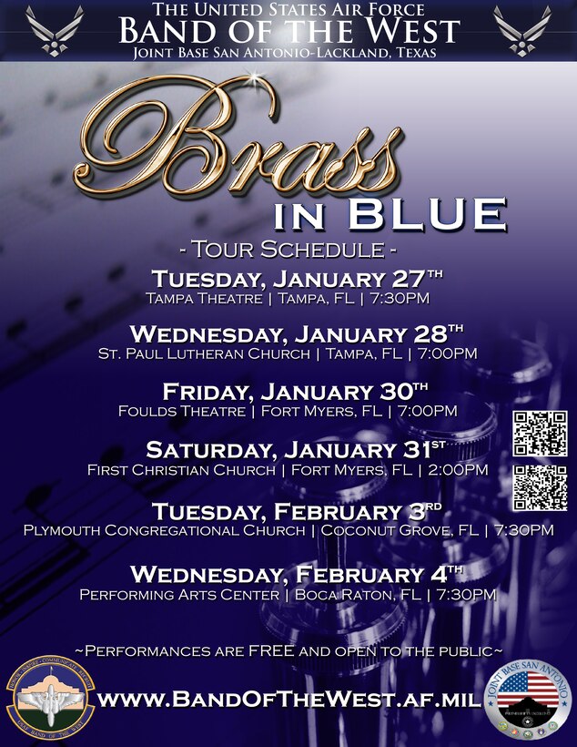 Brass in Blue January 2015 tour poster