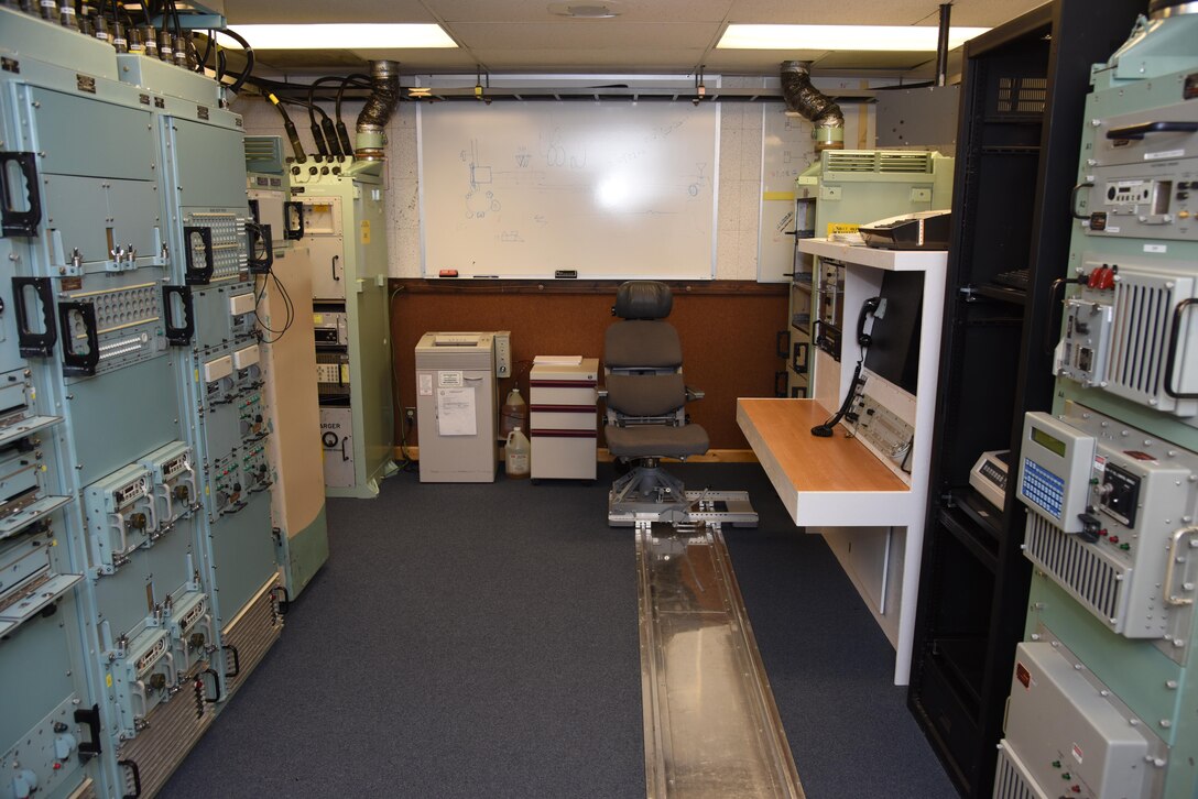 The launch control center trainer at the 341st Missile Maintenance Squadron is used to familiarize 341st MMXS Airmen with how they will work in the missile field. Working equipment procured from the decommissioned 564th Missile Squadron enables the trainer to be a close replica of a real LCC. (U.S. Air Force photo/Airman 1st Class Dillon Johnston)