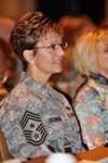 Air Force Chief Master Sgt. Denise Jelinski-Hall, the senior enlisted advisor to the Chief of the National Guard Bureau, is seen at the 2009 Joint Senior Leadership Conference at the Gaylord National Hotel and Convention Center in National Harbor, Md., on Nov. 19, 2009. The third senior enlisted advisor to the CNGB, Jelinksi-Hall is the first Air Guardmember and the first woman to fill the role.