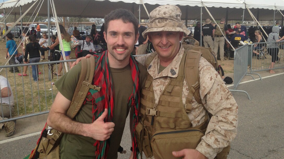 Sgt. Maj. Justin LeHew , Training and Education Command Sergeant Major, took part in the 25th Annual Bataan Memorial Death March on March, 23, 2014. LeHew earned the Navy Cross for his actions as a gunnery sergeant  during Operation Iraqi Freedom in March of 2003.  