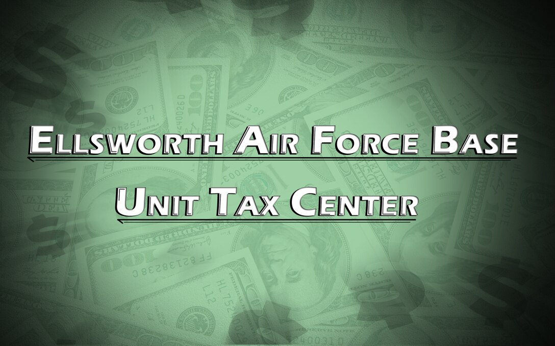 The Unit Tax Center, located in the Rushmore Center, is available to help Airmen, retirees and families process their 2014 tax returns now until April 15. For more information or to make an appointment, call (605) 385-2329. (U.S. Air Force graphic by Senior Airman Zachary Hada/Released)