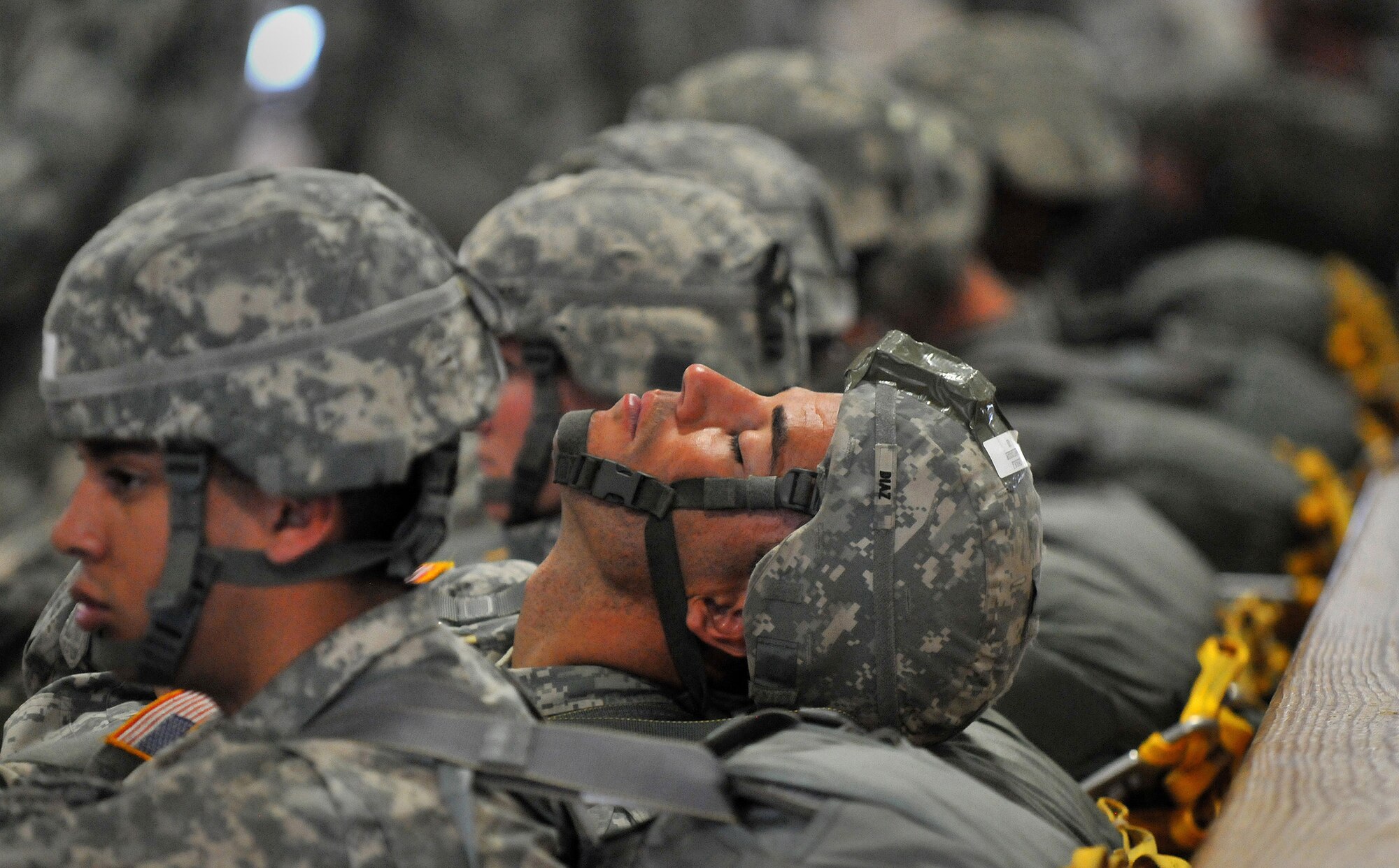 WRIGHT-PATTERSON AIR FORCE BASE, Ohio – Tech. Sgt. Frank Oliver, 445th Airlift Wing Public Affairs photographer, won in four categories of the 2014 Air Force Reserve Command Media Contest. He took first place for this photograph featured in the Picture Story category of airborne soldiers assigned to the 25th Infantry Division stationed, Joint Base Elmendorf-Richardson, Alaska performing a night jump from a C-17 Globemaster III. (U.S. Air Force photo/Tech. Sgt. Frank Oliver)
