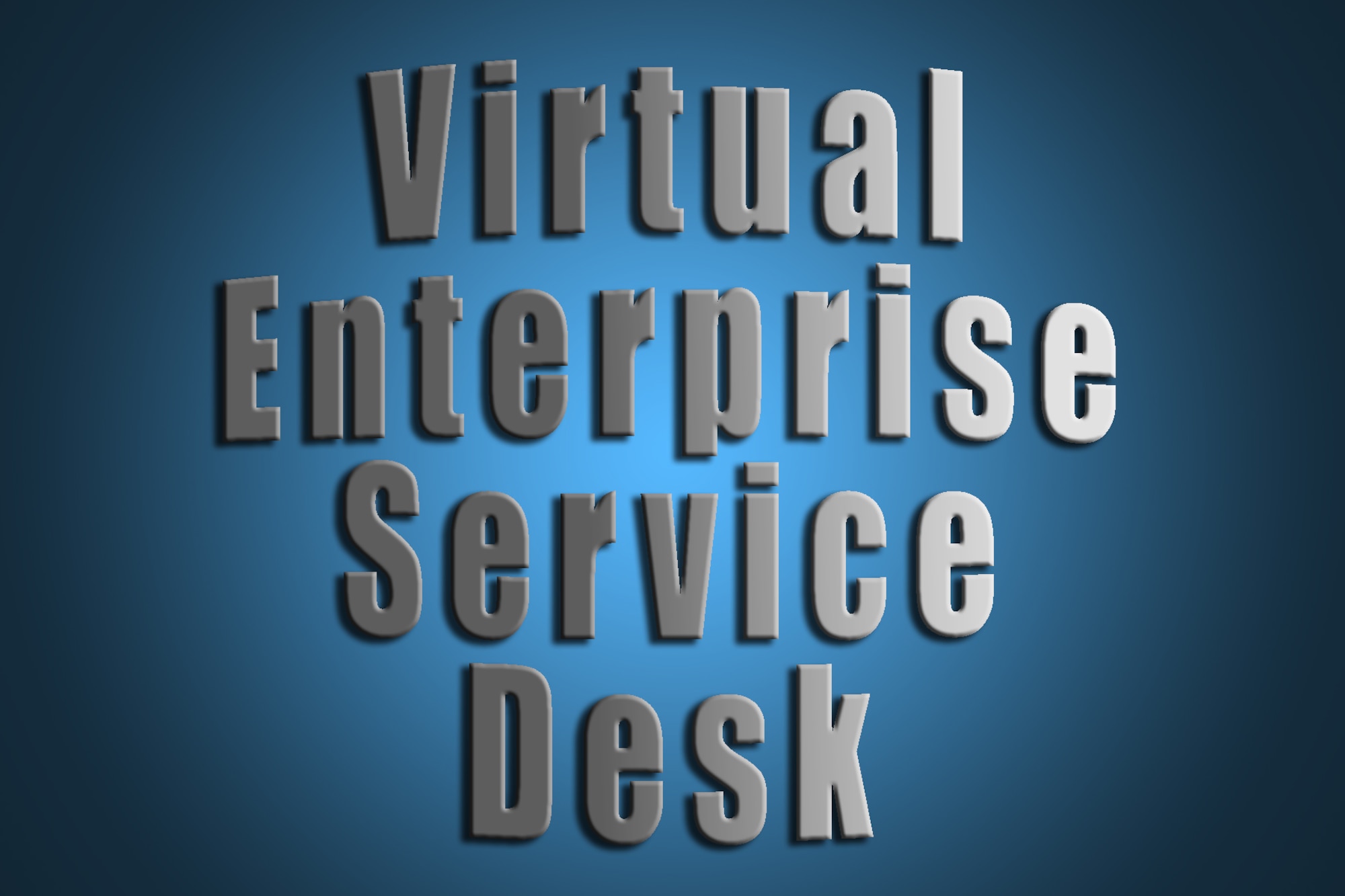 The Virtual Enterprise Service Desk is a client-based desktop application that improves system availability and customer productivity by eliminating call wait times. (U.S. Air Force graphic by Senior Airman Taylor Curry/Released)