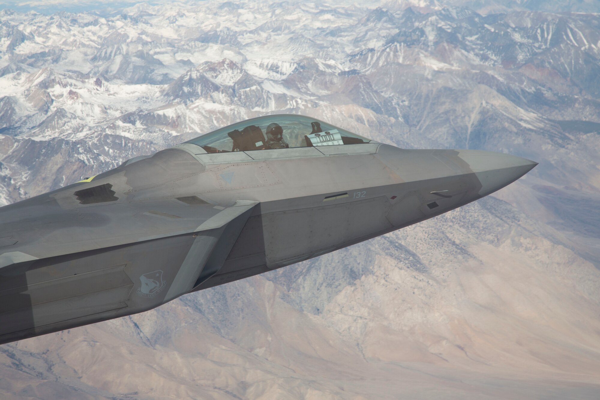 Steve Rainey, Lockheed Martin F-22 chief test pilot flew his 1,000th hour in an F-22 Raptor, Jan. 22, 2015. (Photo by Jonathan Case)