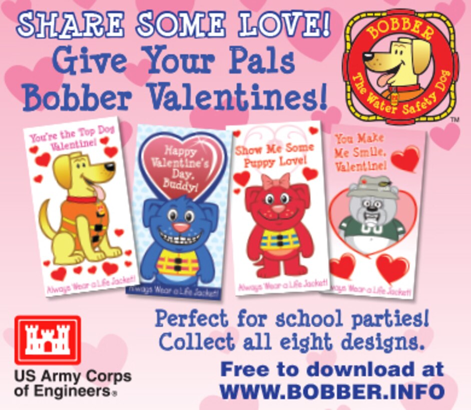 Share some love! Give your pals Bobber Valentines.
