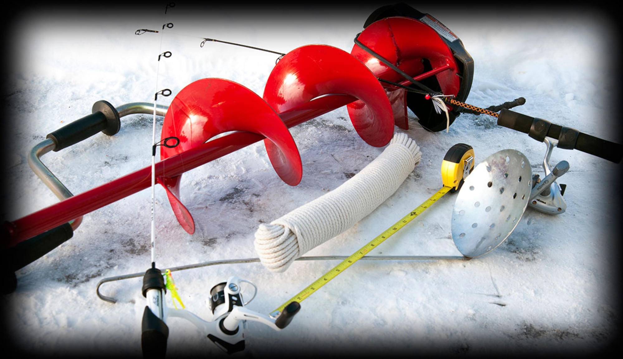 Quality fishing gear can help ensure a successful ice fishing trip, but quality safety gear can make the difference between life and death in an emergency situation. (U.S. Air Force photo/Airman 1st Class Tammie Ramsouer)